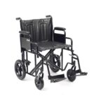 Drive Sentra EC bariatric transit wheelchair in black, attendant-propelled with swing-away footrests