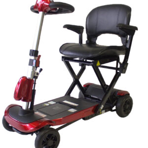 Refurbished Solax Genie+ Automatic Folding 4-Wheel Mobility Scooter – Red