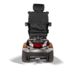 Scooterpac Ignite Mini mobility scooter rear view showing taillights, suspension and all-terrain tires