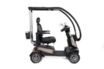 Storm+ Class 3 mobility scooter side view with hard canopy and spoked wheels
